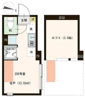 ソラニア上井草【2階】の間取り