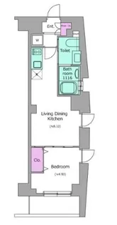 レジディア幡ヶ谷【5階】の間取り