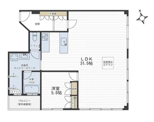 アヴェニール戸田【8階】の間取り
