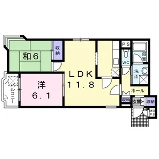 ベル石橋【1階】の間取り