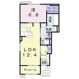 サリュー【1階】の間取り