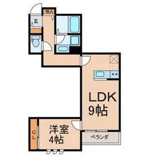 エキューム登戸【3階】の間取り