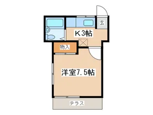 スチュ-デント コンドミニアム【1階】の間取り