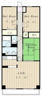 バードタウン2番館【4階】の間取り