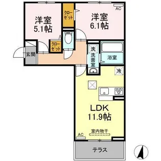スカイビューR4【1階】の間取り