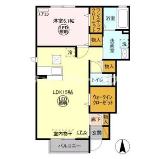 ティアラ B【1階】の間取り