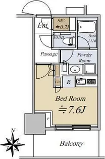 大崎ステーションレジデンス【17階】の間取り