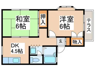 メゾンクレ-ル【1階】の間取り