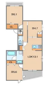 ヴィラ ルミエールII【1階】の間取り