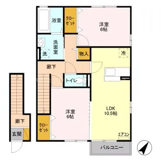モナムール【2階】の間取り