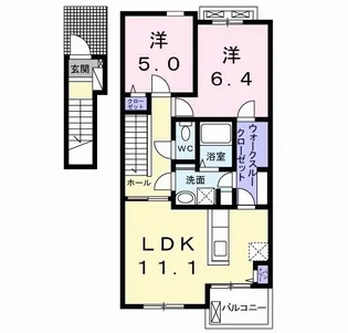 ビカム【2階】の間取り