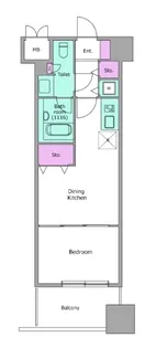 レジディア上野池之端【2階】の間取り
