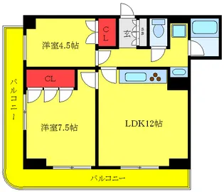 スカイフロントタワー川口【14階】の間取り