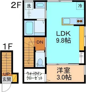 HELIOS中川原ドゥ【2階】の間取り