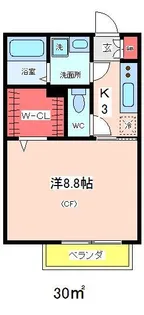 パレス茂原III【2階】の間取り