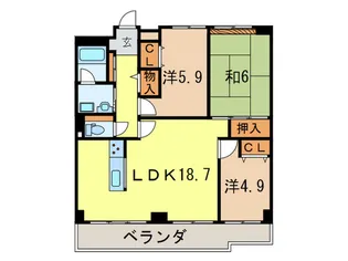 ラピタス31西宮【26階】の間取り