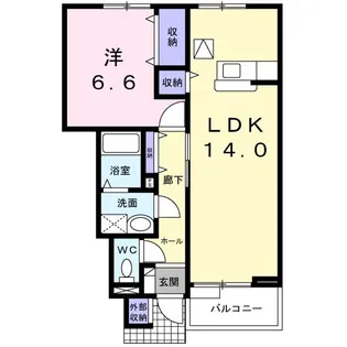 プラードII【1階】の間取り