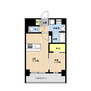 LIBTH松山II【7階】の間取り