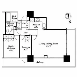 リエトコート アルクスタワー【7階】の間取り