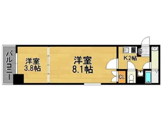 アクアシティ博多【9階】の間取り