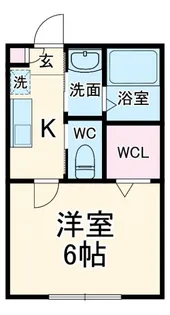 ウエストビレッジ実籾【2階】の間取り