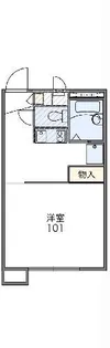 レオパレスケイツハイムC【1階】の間取り
