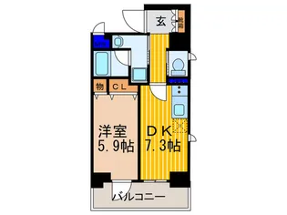 ベラジオ五条堀川III【4階】の間取り