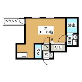 Cherim志賀本通【2階】の間取り