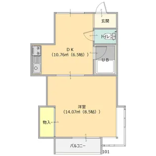 日栄ハイツ13【1階】の間取り