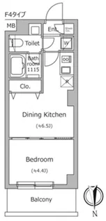 ドゥーエ南千住【4階】の間取り