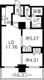 パシフィックタワー札幌【4階】の間取り