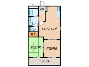コ-ポ川上【1階】の間取り