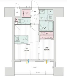 グランフォーレプライム千早【11階】の間取り