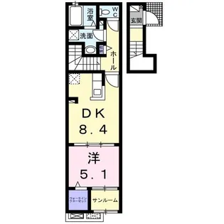 レイクサイド エスポワール【2階】の間取り
