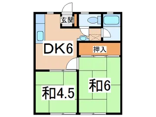 北島ハイツ【2階】の間取り