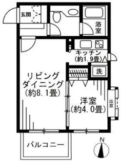 PALERMO COURT【2階】の間取り