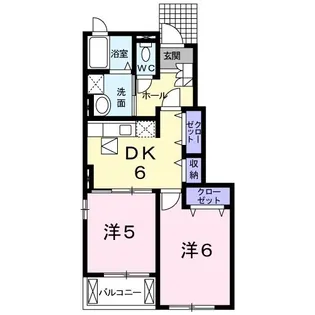 グランド-ルET A【1階】の間取り