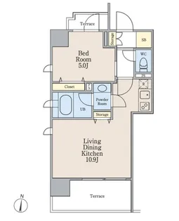 南麻布パークハイツ【5階】の間取り