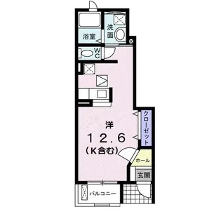 プリムローズ 泉宮 B【1階】の間取り