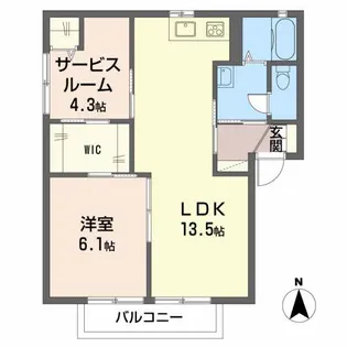 カサベルデA,B【2階】の間取り