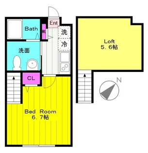 メゾンアヴニール【1階】の間取り