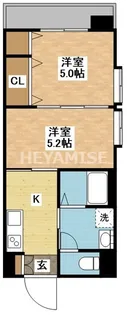 スカイコート西山【8階】の間取り