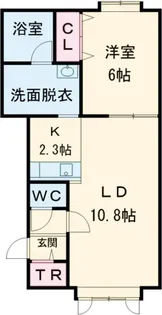 ニューエスパニア5B【1階】の間取り
