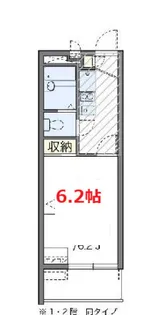 レオパレス山中【1階】の間取り