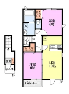 グランソレーユD棟【2階】の間取り