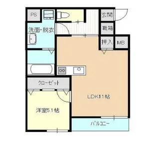 ローズアベニュー【2階】の間取り