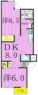 パール仲町マンション【4階】の間取り