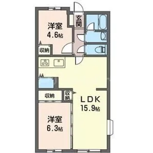 ベルメゾン北葛西【4階】の間取り