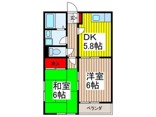 メゾン領家【1階】の間取り