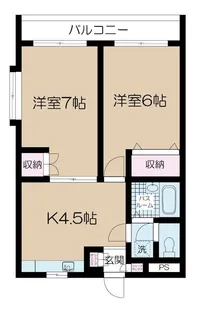 グランデール和光【4階】の間取り